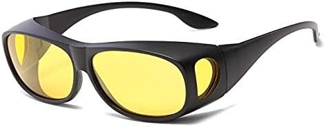 CEREMONYT Sunglasses Wraparound 2 PACK HD Night Day Vision Driving Wrap Around Anti Glare Sunglasses with Polarized Lens for Man and Women