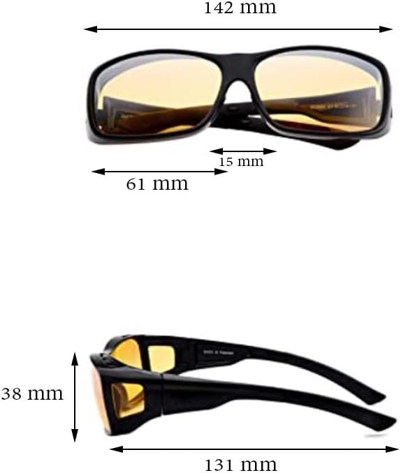 CEREMONYT Sunglasses Wraparound Night Vision Driving Wraparounds Wrap Around Prescription Glasses Anti Glare Sunglasses for Men and Women
