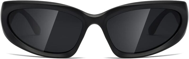 CEREMONYT Sunglasses Wraparound Polarized Wrap Around Sunglasses trendy Vintage Sun Glasses for Men Women Drive futuristic Outdoor Sport Shades UV400