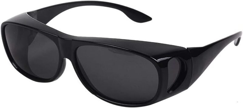 CEREMONYT Sunglasses Wraparound Night Day Driving Wrap Around Prescription Glasses Anti Glare Sunglasses with Polarized Lens for Man and Women