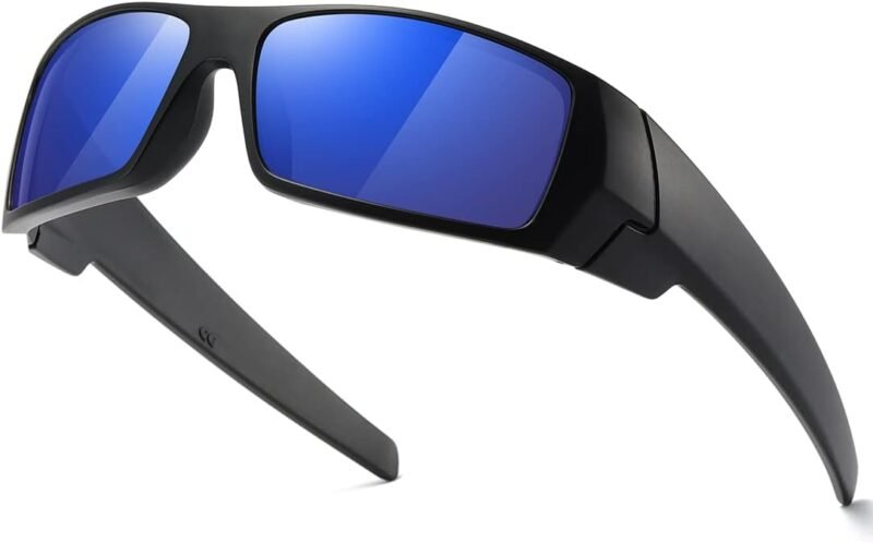 CEREMONYT Sunglasses Wraparound Polarized Sunglasses Men Womens Trendy Retro Sports Rectangular Wrap Around Vintage Shot Shield