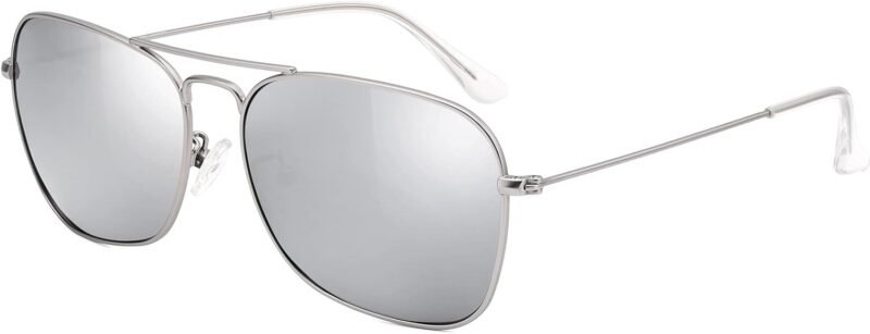 CEREMONYT Sunglasses Square  Sunglasses for Women Men Polarized Pilot Military Square Shades Classic Vintage Metal Sun Glasses