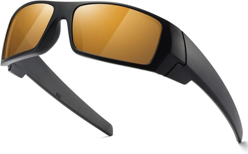 CEREMONYT Sunglasses Wraparound Polarized Sunglasses Men Womens Trendy Retro Sports Rectangular Wrap Around Vintage Shot Shield