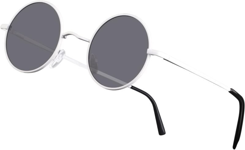 CEREMONYT Sunglasses Round Vintage Small Round Polarized Hippie Sunglasses for Men Women Circle Sun Glasses NP1002