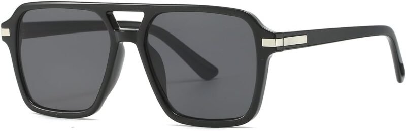 CEREMONYT Sunglasses Square  Square Aviator Sunglasses for Women Men Vintage Retro Classic Aviator Shades Sun Glasses UV400 Protection