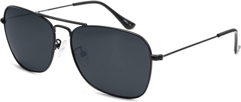 CEREMONYT Sunglasses Square  Sunglasses for Women Men Polarized Pilot Military Square Shades Classic Vintage Metal Sun Glasses