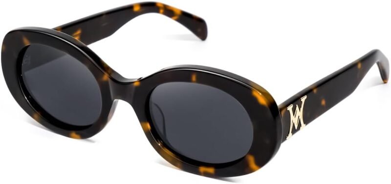 CEREMONYT Sunglasses Oval Sunglasses for Women Men Polarized Handmade Acetate Women’s Sunglasses Trendy