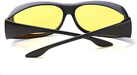 CEREMONYT Sunglasses Wraparound 2 PACK HD Night Day Vision Driving Wrap Around Anti Glare Sunglasses with Polarized Lens for Man and Women