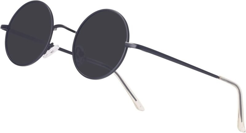 CEREMONYT Sunglasses Round Vintage Small Round Polarized Hippie Sunglasses for Men Women Circle Sun Glasses NP1002