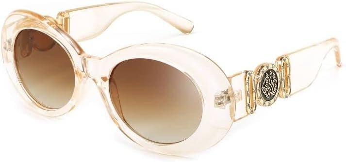 CEREMONYT Sunglasses Oval Sunglasses Women  Oval Tiny Small Face Narrow StyleTrendy Round shades B2969