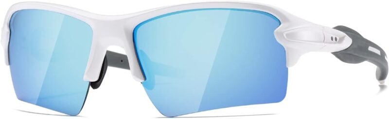 CEREMONYT Sunglasses Wraparound Polarized Sunglasses Men Womens Trendy Retro Sports Rectangular Wrap Around Vintage Shot Shield