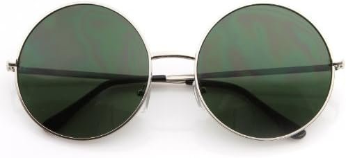 CEREMONYT Sunglasses Round  Super Large Oversized Metal Round Circle Sunglasses