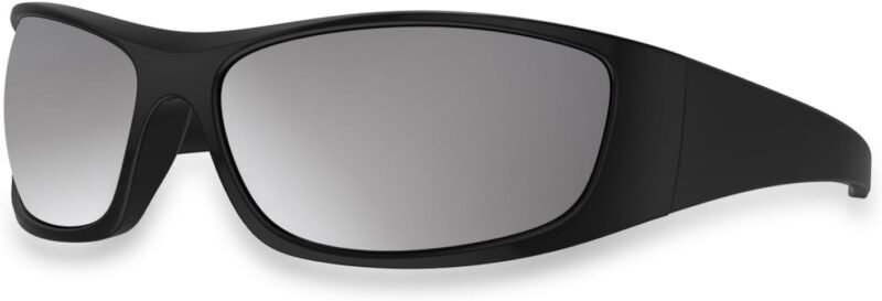 CEREMONYT Sunglasses Wraparound Super Dark Lens Black Polarized Sunglasses | Wrap Around Sport Sunglasses Unisex | UV400 | CAT 4 | For Photophobia