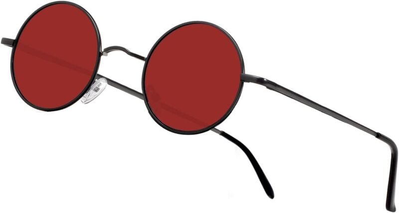 CEREMONYT Sunglasses Round Vintage Small Round Polarized Hippie Sunglasses for Men Women Circle Sun Glasses NP1002