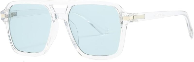 CEREMONYT Sunglasses Square  Square Aviator Sunglasses for Women Men Vintage Retro Classic Aviator Shades Sun Glasses UV400 Protection