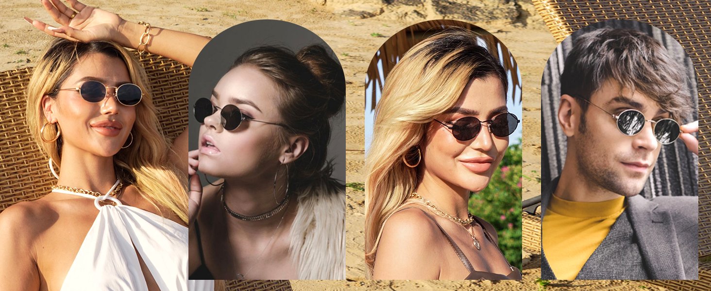 Small Retro Oval Sunglasses