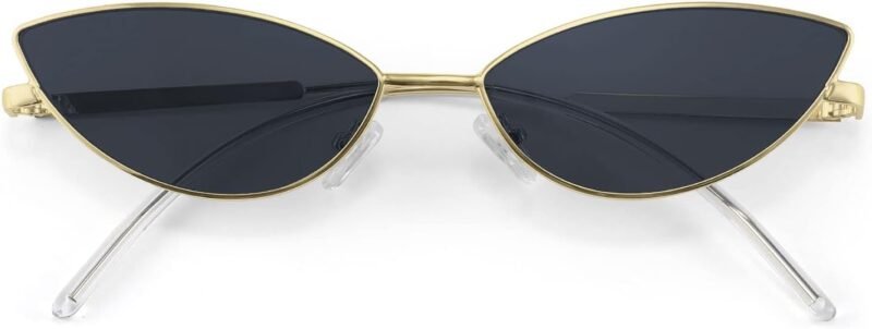 CEREMONYT Sunglasses Cat Eye Fashion Designer Sunglasses  Small Petals Shape Arc Temple Design B2298