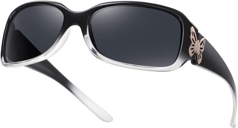 CEREMONYT Sunglasses Wraparound Women’s Polarized Sunglasses – Fashionable Wraparound Butterfly Design with UV400 Protection