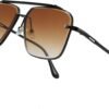 CEREMONYT Sunglasses Sunglasses, Fashion Square Pilot Sunglasses, Vintage Metal Gradient Glasses for Men and Women, B4104