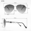 CEREMONYT Sunglasses Women’s Metal  Pilot Sunglasses with 100% Uv Protection. Glam Gifts for Her, 62 Mm