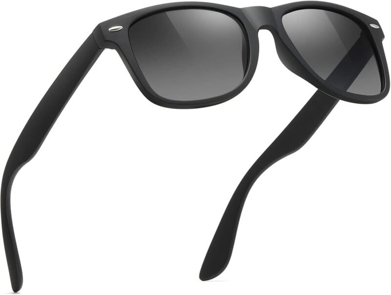 CEREMONYT Sunglasses WayfarerMen Polarized Sunglasses Wayfarerfor Mens and Womens,Black Retro Sun Glasses Driving Fishing UV Protection