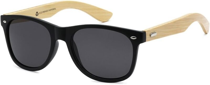 CEREMONYT Sunglasses Wholesale Bamboo Sunglasses WayfarerRetro 80’s Wood Sunglasses WayfarerMen-Cool Sunglasses Wayfarerfor Men & Women-10 Pack