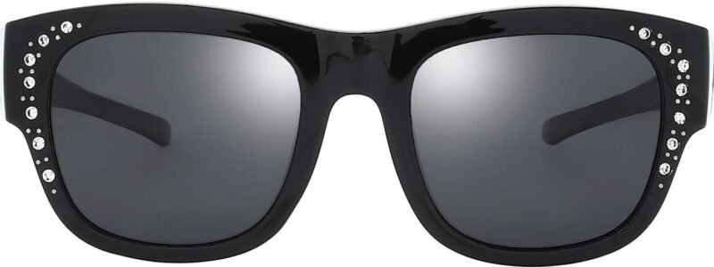 CEREMONYT Sunglasses Wraparound The Fresh High Definition Polarized Wrap Around Shield Sunglasses for Glasses – Leather Eyeglasses Case