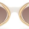 CEREMONYT Sunglasses Cat Eye Trendy Sunglasses for Women Men Vintage Narrow Cateye Metal Snake Sunnie Y2k Accessories AP3621
