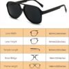 CEREMONYT Sunglasses Polarized Sunglasses for Women Men Classic Large Frame Vintage 70s Sunglasses