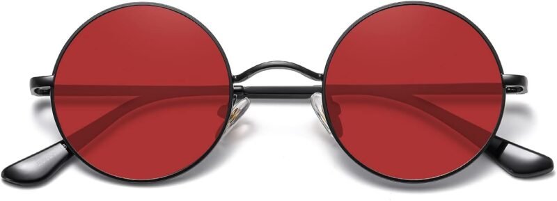 CEREMONYT Sunglasses Round  Small Round Sunglasses Polarized for Men Women Retro Vintage Circle Hippie Sun Glasses UV400