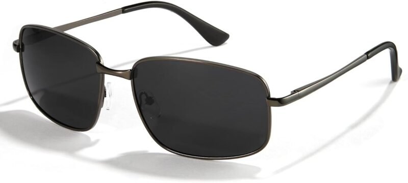 CEREMONYT Sunglasses for Men Polarized UV Protection Trendy Metal Pilot Sunglasses for Driving Hiking Travel