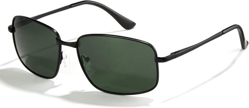 CEREMONYT Sunglasses for Men Polarized UV Protection Trendy Metal Pilot Sunglasses for Driving Hiking Travel