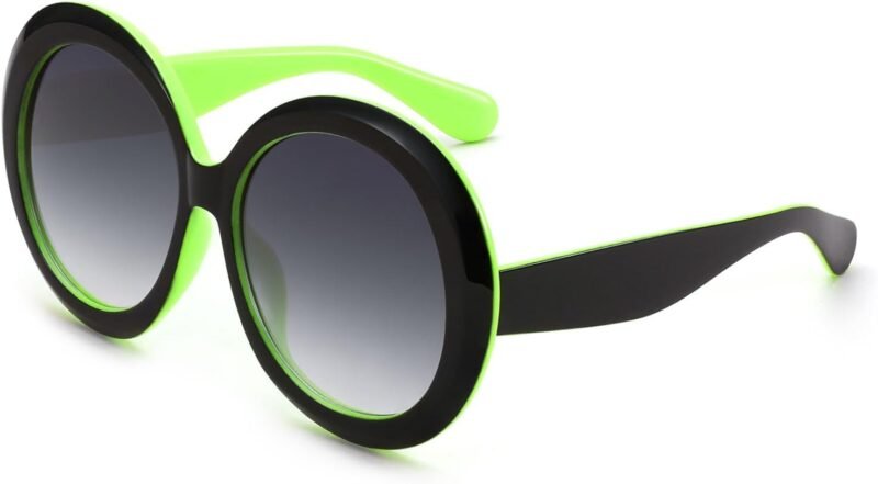 CEREMONYT Sunglasses Round Retro Oversized Round Sunglasses Women & Men, 70s 80s Fashion Trendy Big Shades K7155