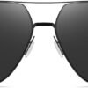 CEREMONYT Sunglasses for Men Polarized UV Protection Trendy Metal Pilot Sunglasses for Driving Hiking Travel