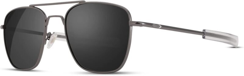 CEREMONYT SunglassesPro   Sunglasses Men Polarized  Sunglasses Military Style Metal Frame with Bayonet Temples