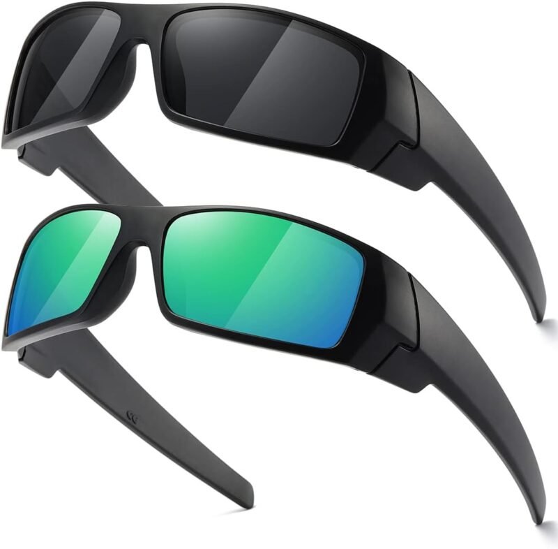 CEREMONYT Sunglasses Wraparound Polarized Sunglasses Men Womens Trendy Retro Sports Rectangular Wrap Around Vintage Shot Shield