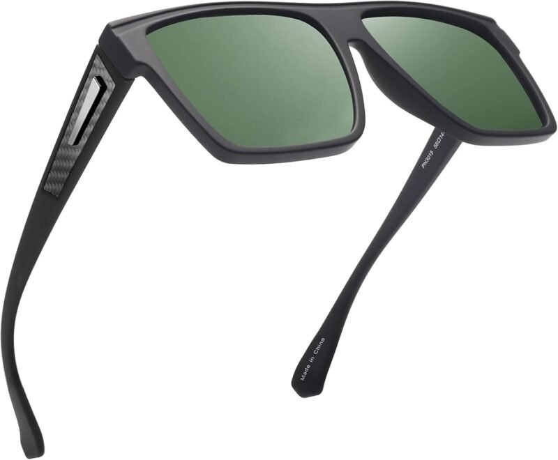 5170nvOgddL._AC_SL1500 CEREMONYT Sunglasses Square Polarized Sunglasses Men Women Flat Top Square UV400 Glasses for Driving Fishing Hiking Golfing