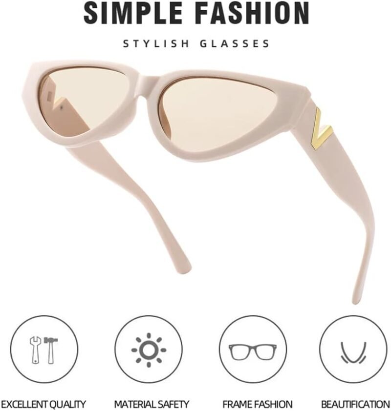 CEREMONYT Sunglasses Cat EyeFashion Cat Eye Sunglasses for Women 90s  Trendy Y2K Aesthetic Vintage Small Black Shades 2 Pack