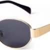519AkXokp5L._AC_SL1500 CEREMONYT Sunglasses Oval Sunglasses for Women Men, 90s UV400 Protection Sun Glasses Classic Shades