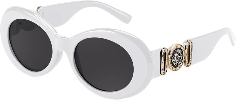 CEREMONYT Sunglasses Oval Sunglasses Women  Oval Tiny Small Face Narrow StyleTrendy Round shades B2969