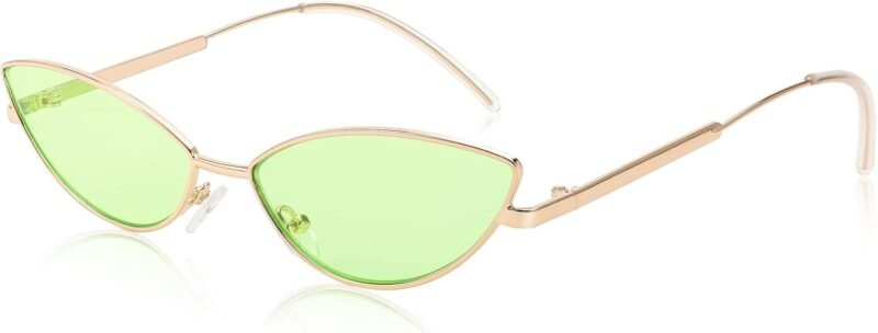 CEREMONYT Sunglasses Cat Eye Fashion Designer Sunglasses  Small Petals Shape Arc Temple Design B2298