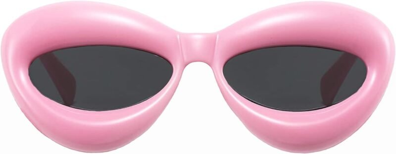 CEREMONYT Sunglasses Cat EyeFashion Inflated Cat-eye Sunglasses for Women Oversized Frame Sexy Lip Candy Color Glasses Trendy Designer Style