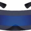 CEREMONYT Sunglasses Wraparound Futuristic Sunglasses Y2K Space Cyclops Wrap Around Glasses Rimless Translucent Mirrored Lens