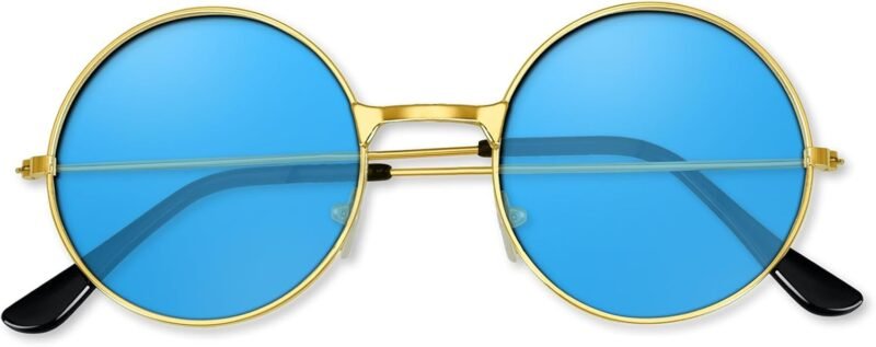 CEREMONYT Sunglasses Round 1-3 Pairs Hippie Sunglasses 70s Round Hippie Glasses Party Decoration Sunglasses for Women with Colored Glasses Cloth