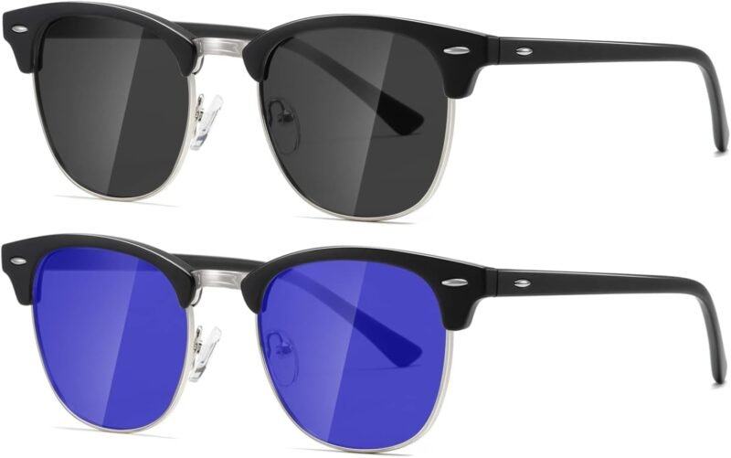 CEREMONYT Sunglasses Polarized Sunglasses WayfarerFor Women And Men Semi Rimless Frame Retro Sun Glasses AE0369