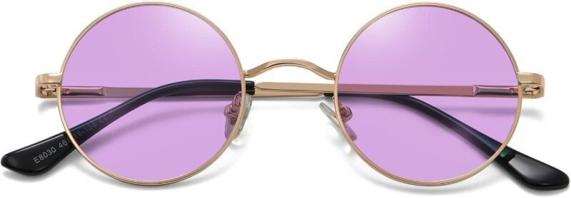 CEREMONYT Sunglasses Round  Small Round Sunglasses Polarized for Men Women Retro Vintage Circle Hippie Sun Glasses UV400