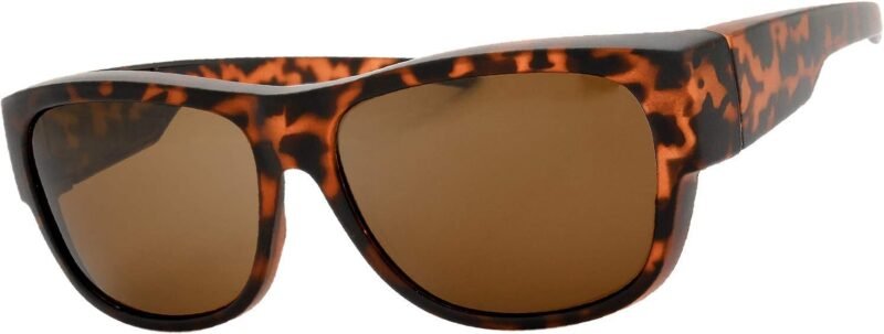 CEREMONYT Sunglasses Wraparound The Fresh High Definition Polarized Wrap Around Shield Sunglasses for Glasses – Leather Eyeglasses Case