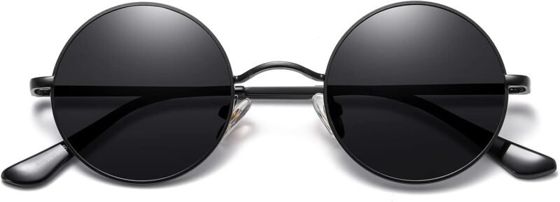 CEREMONYT Sunglasses Round  Small Round Sunglasses Polarized for Men Women Retro Vintage Circle Hippie Sun Glasses UV400