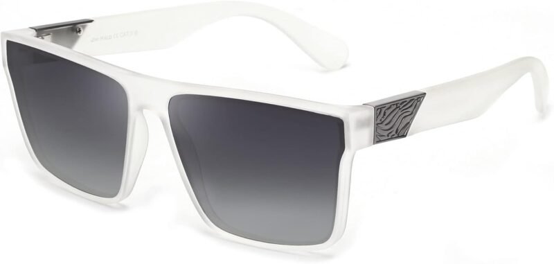 51DudanJFaL._AC_SL1500 CEREMONYT Sunglasses Square Polarized Sunglasses Men Women Flat Top Square UV400 Glasses for Driving Fishing Hiking Golfing