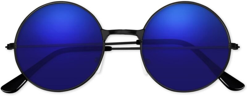 CEREMONYT Sunglasses Round 1-3 Pairs Hippie Sunglasses 70s Round Hippie Glasses Party Decoration Sunglasses for Women with Colored Glasses Cloth